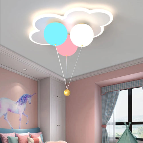 Kawaii acrylic children's chandelier with remote control - vue 5 sur 10