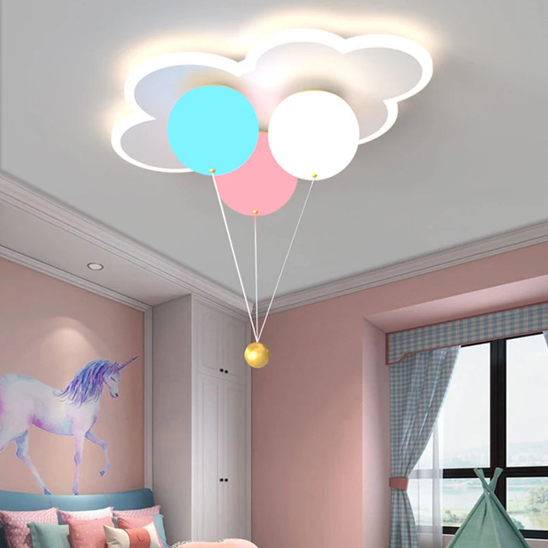 Kawaii acrylic children's chandelier with remote control - vue 4 sur 10