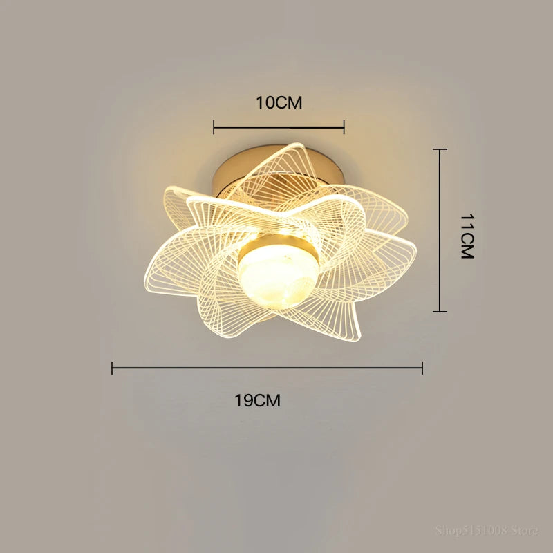 Modern nordic LED ceiling light for indoors and balcony - vue 11 sur 13