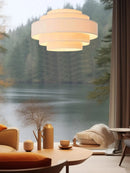 Wabi sabi fabric LED chandelier for interior decoration