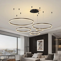 Modern brushed ring LED ceiling light
