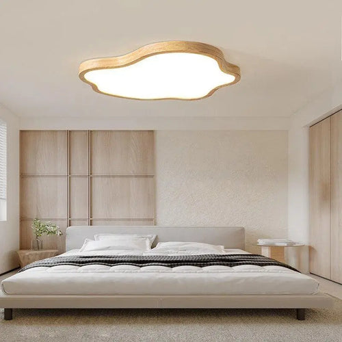 Nordic wooden LED cloud ceiling light modern decorative lighting - vue 4 sur 8