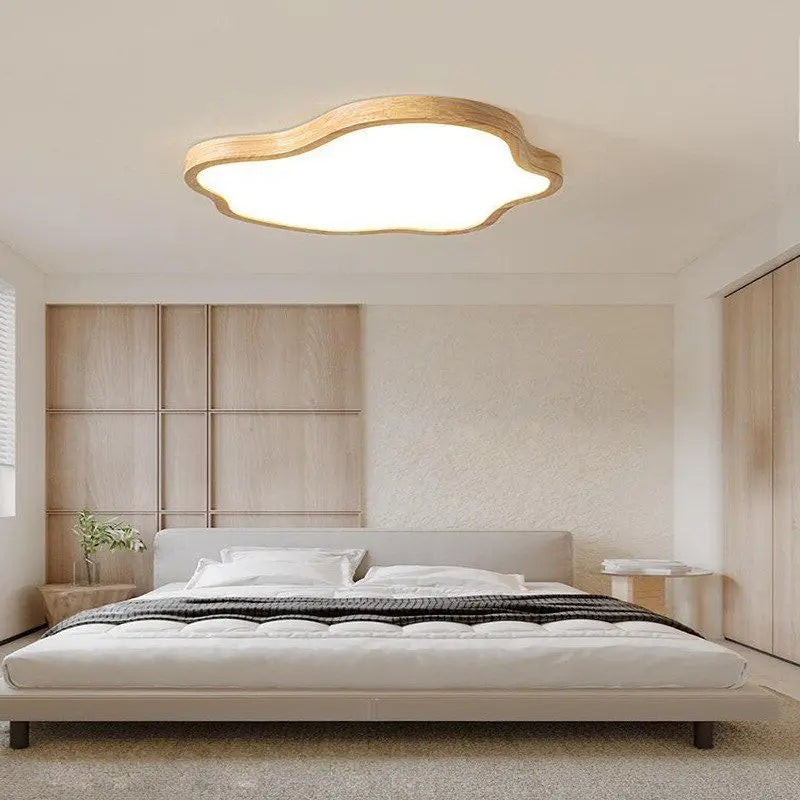Nordic wooden LED cloud ceiling light modern decorative lighting - vue 4 sur 8