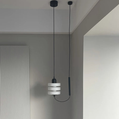 Scandinavian glass pendant light minimalist design for indoor lighting - vue 6 sur 7