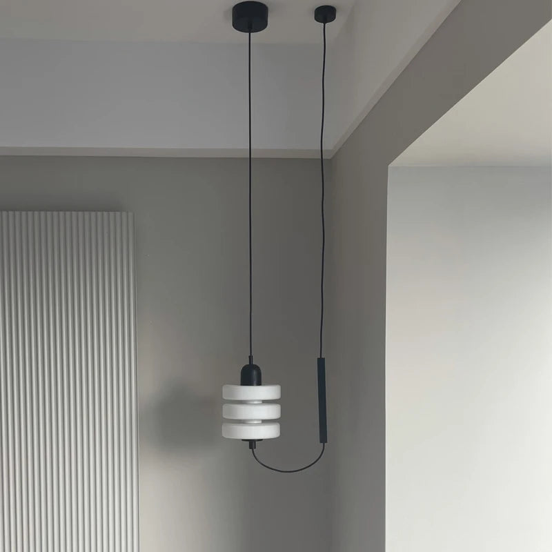 Scandinavian glass pendant light minimalist design for indoor lighting - vue 5 sur 7