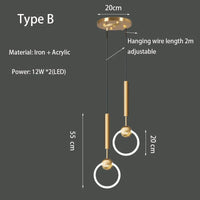 Modern minimalist luxury pendant light for designer interiors
