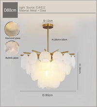 Luxury glass chandelier for elegant interior decor