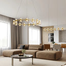 Creative copper and glass chandelier modern design