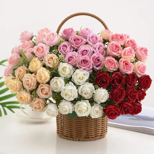 Artificial rose bouquet for weddings and decoration - vue 6 sur 12