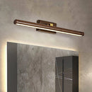 luxury walnut led mirror 360° rotating wall light