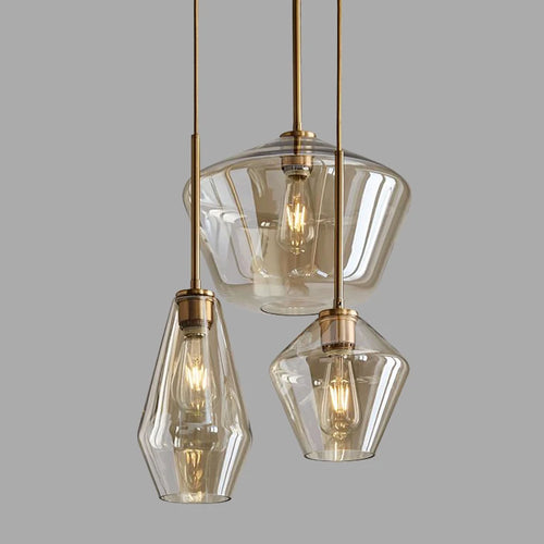 Modern Nordic glass pendant light, creative minimalist style - vue 3 sur 14