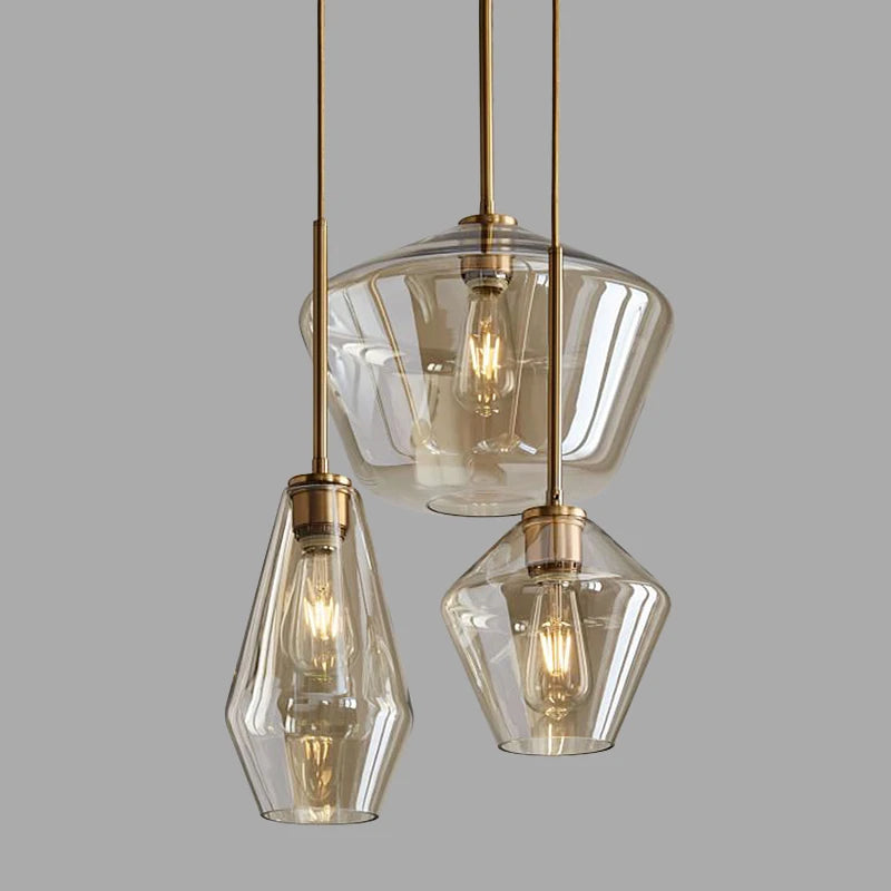 Modern Nordic glass pendant light, creative minimalist style