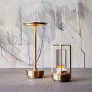 Rechargeable table lamp with dimmable ambient lighting for restaurants and bars