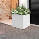 square metal planter for indoor and outdoor plants