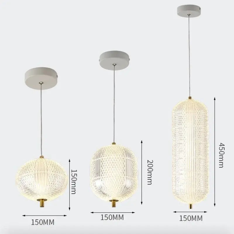 Modern minimalist LED chandelier decorative pendant light - vue 9 sur 9
