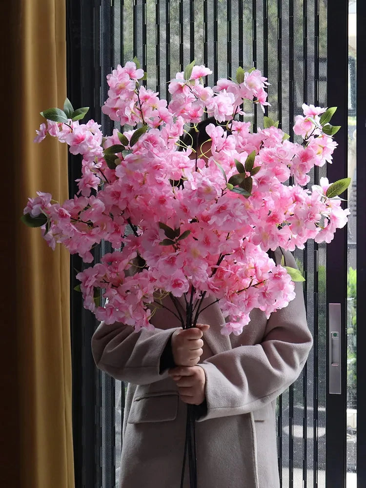 Artificial cherry blossom branch for soft decoration