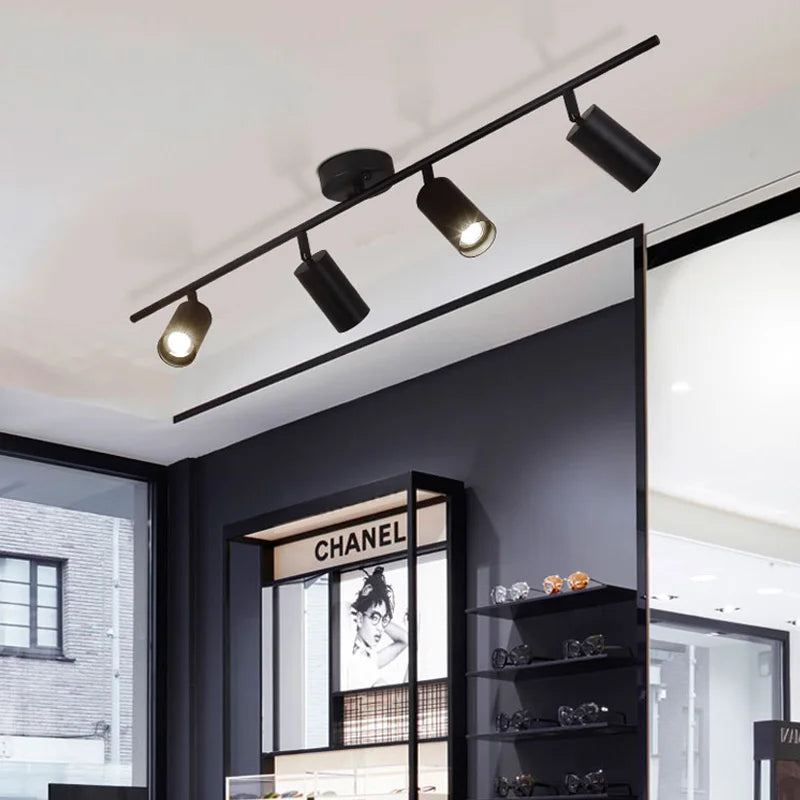 Surface mounted LED ceiling light with adjustable angle for restaurant or bar