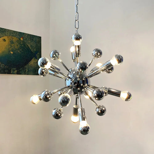 lustre vintage médiéval atomique pour table suspendue - vue 6 sur 6