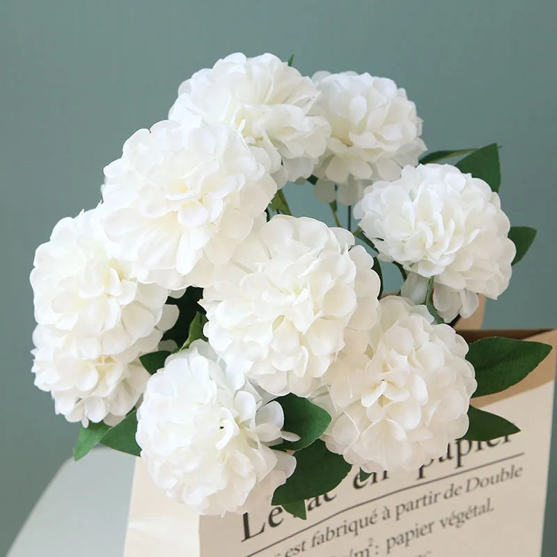 Set of 10 artificial dandelion bouquets for interior decoration and events
