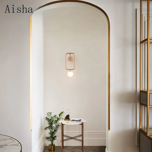Creative minimalist rotating decorative wall light - vue 5 sur 7