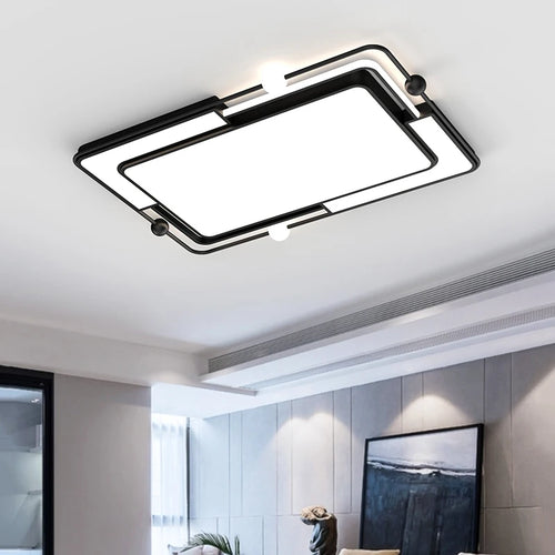 Modern square recessed LED ceiling light simple creative - vue 2 sur 12
