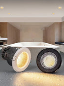 Round waterproof aluminium LED spotlight for indoor and outdoor use