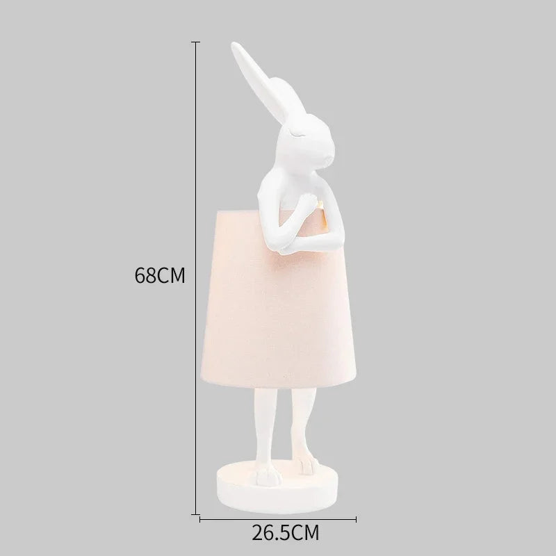 Retro resin rabbit desk lamp for interior decor - vue 7 sur 12
