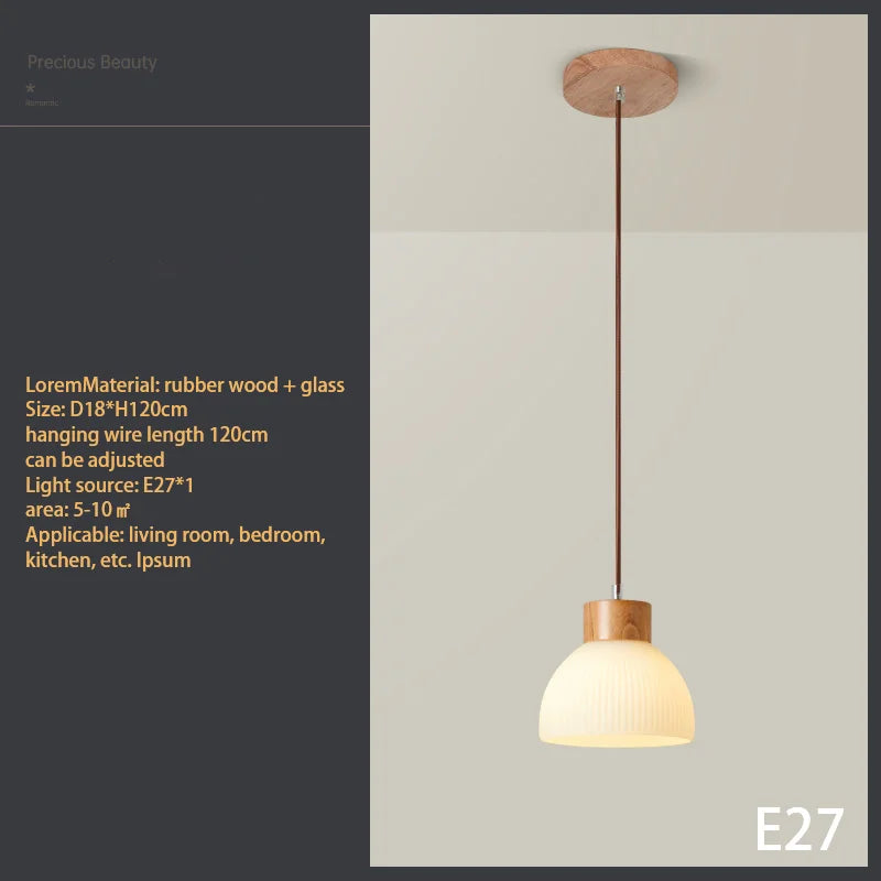 Modern pendant light with glass shade for kitchen island - vue 10 sur 11