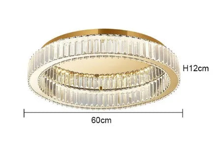 Modern crystal circular ceiling light for interior decoration - vue 10 sur 15