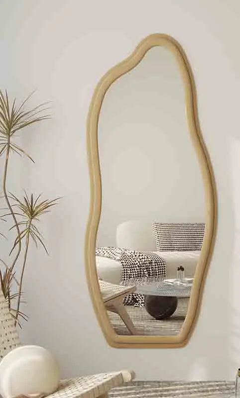 Italian light luxury wall-mounted decorative full-length mirror with unique frame - vue 10 sur 9