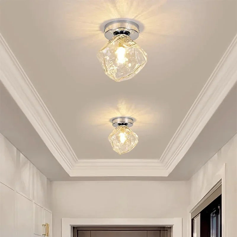 Modern glass ceiling light for elegant interior decor