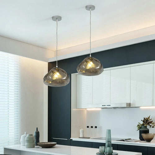 Nordic cloud blown glass pendant light for restaurant bar and home - vue 4 sur 12