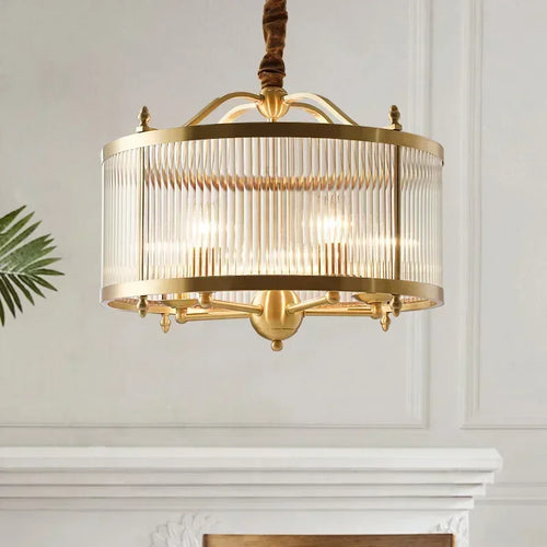 Modern glass and golden copper ceiling light for elegant interiors - vue 2 sur 12