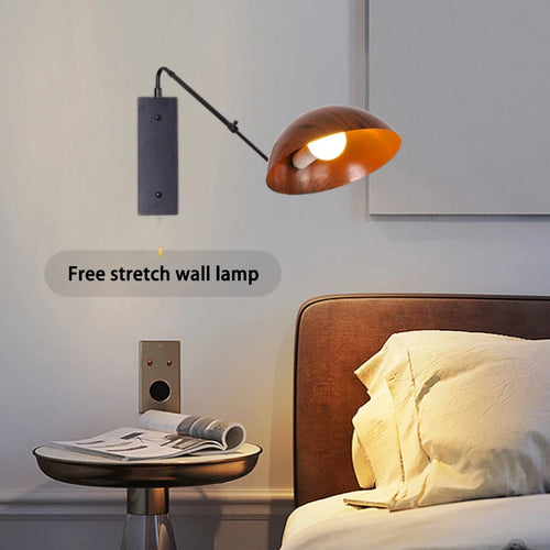 Nordic retro long arm wall light with modern LED design - vue 5 sur 10