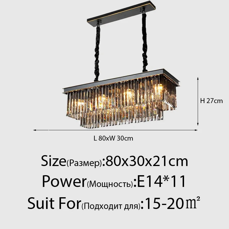 Modern crystal chandelier nordic vintage style for elegant interiors - vue 12 sur 21