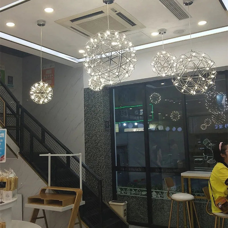 Creative nordic style LED starburst chandelier - vue 4 sur 6