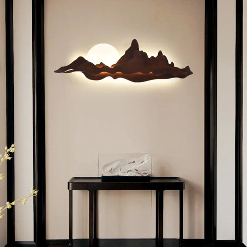 Creative zen retro solid wood wall light - vue 4 sur 6