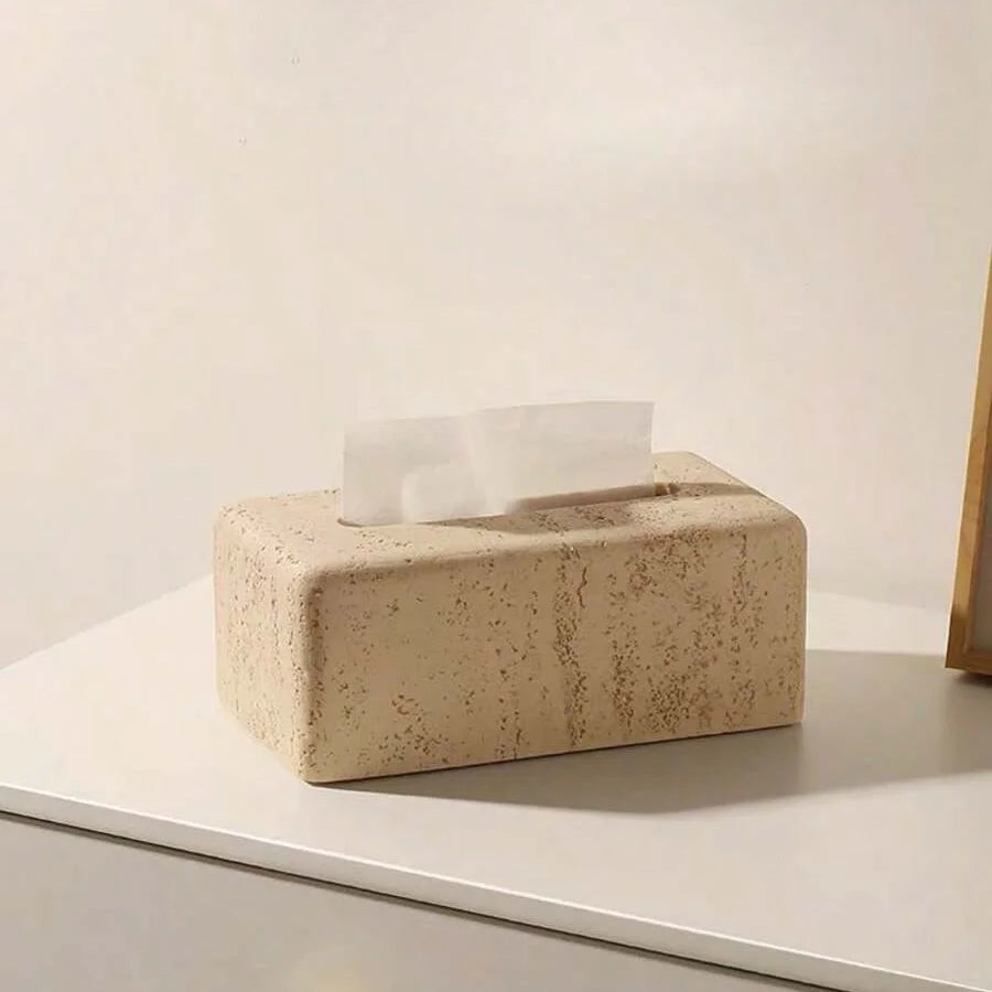 modern resin tissue box for creative decoration - vue 4 sur 7