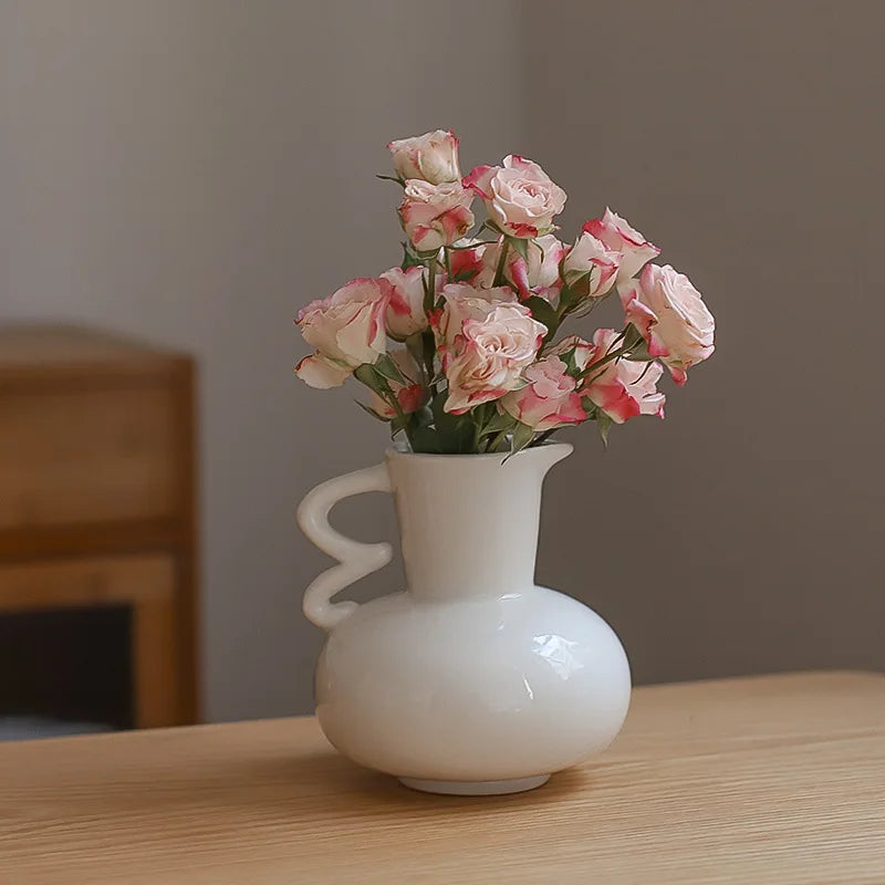 vase en céramique pour fleurs séchées style nordique décoratif - vue 3 sur 7