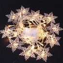 LED snowflake string lights for party and Christmas decorations