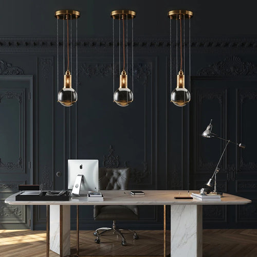 Modern Nordic style crystal ball pendant light for interior decoration - vue 4 sur 6