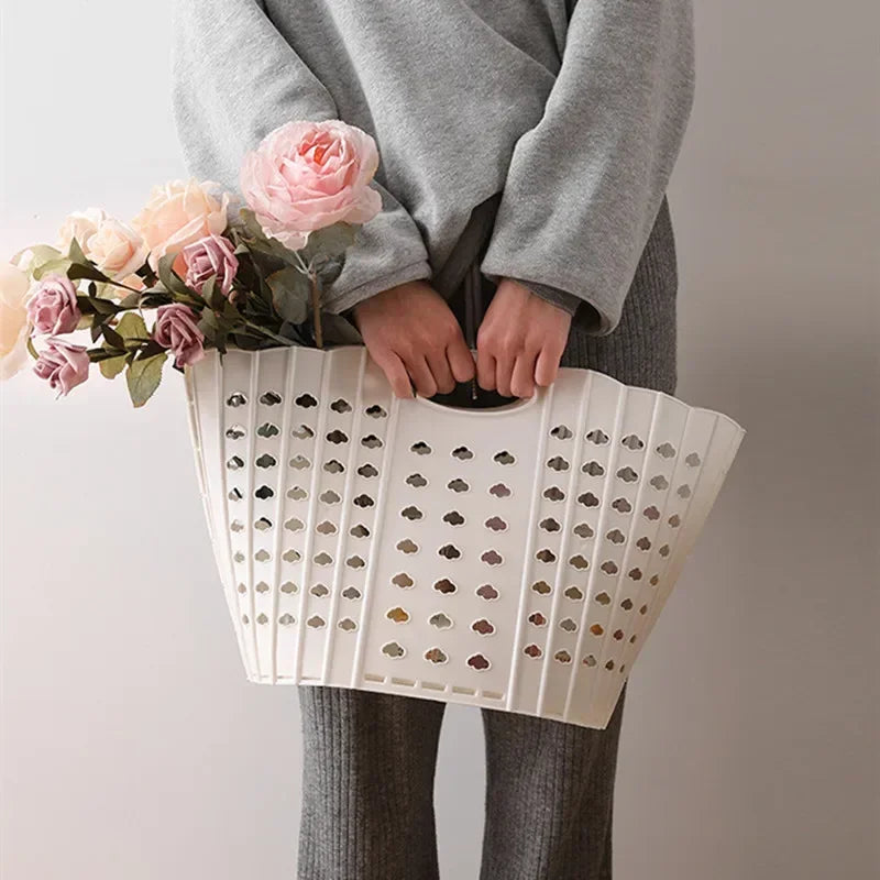 foldable basket for storing clothes and toys - vue 4 sur 8