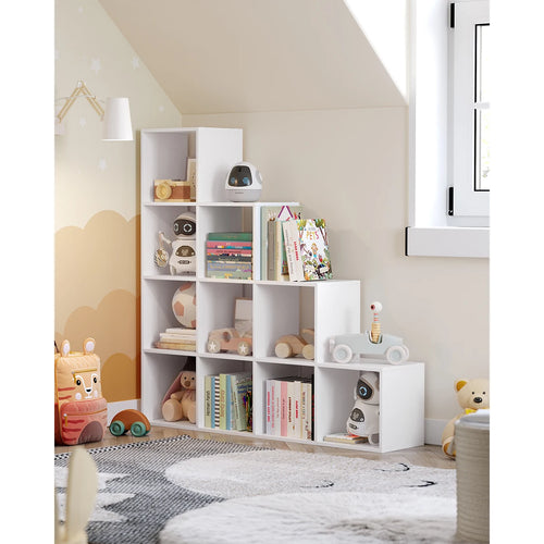 VASAGLE 10-Cube Bookcase, Bookshelf with Open Compartments, Storage Organizer for Decorations, Photos, Plants - vue 4 sur 8