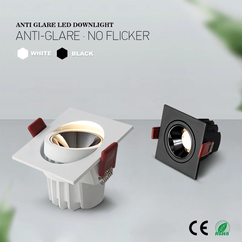 Adjustable angle recessed spotlight for indoor lighting - vue 4 sur 8