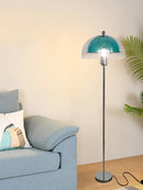 Retro LED floor lamp in acrylic with colourful nordic lampshade