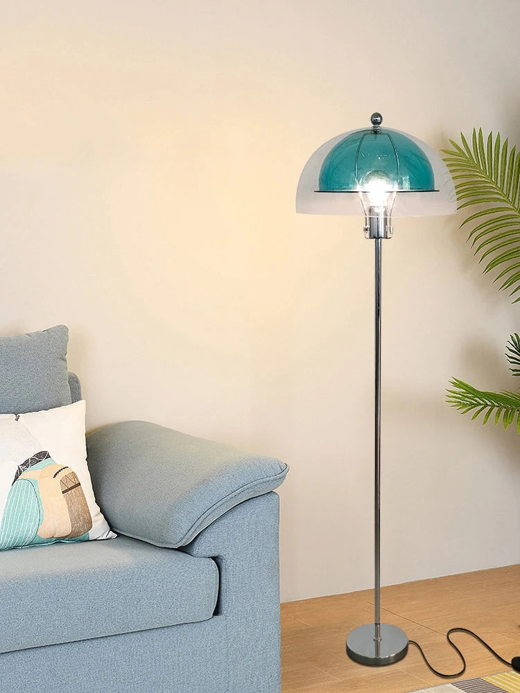 Retro LED floor lamp in acrylic with colourful nordic lampshade - vue 6 sur 22