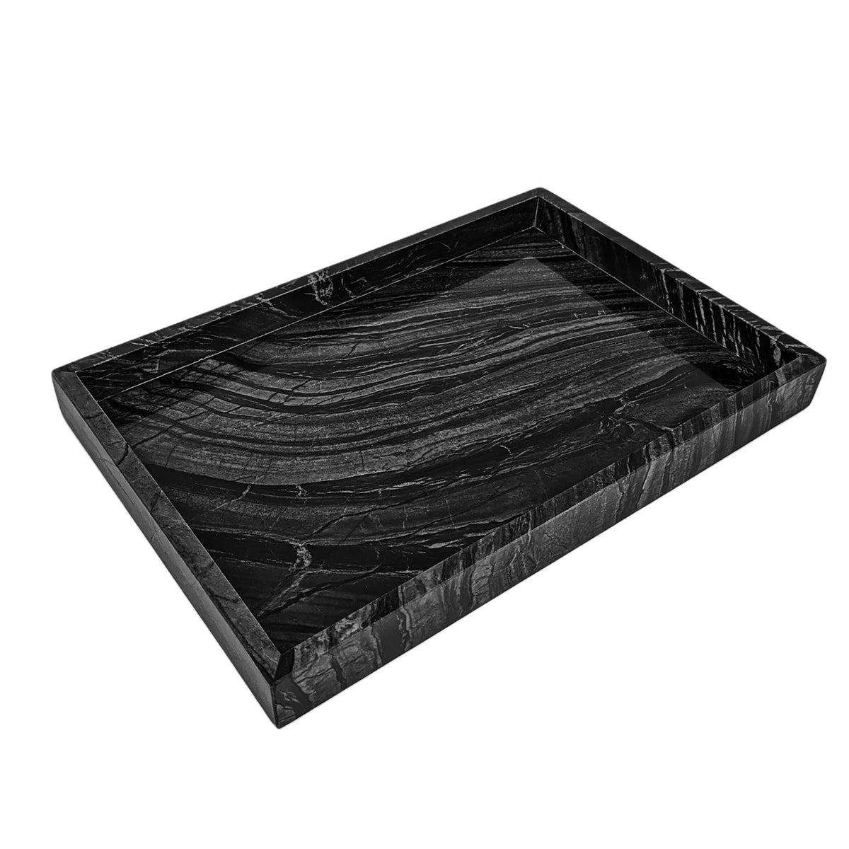 Luxury travertine and natural marble storage box