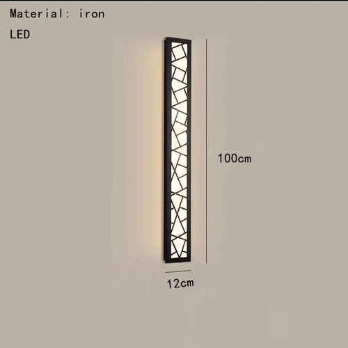 Chinese style LED wall light warm light 3000K acrylic metal - vue 11 sur 11