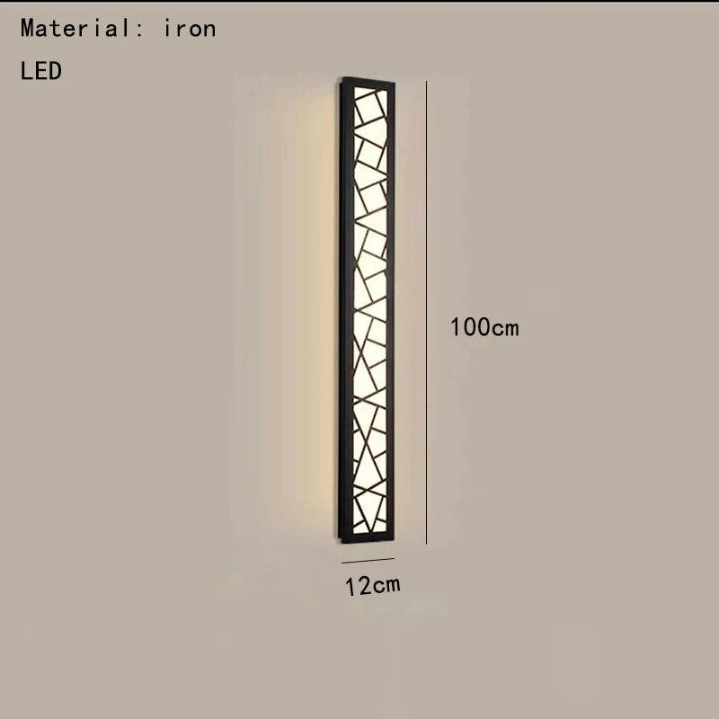 Chinese style LED wall light warm light 3000K acrylic metal - vue 10 sur 11
