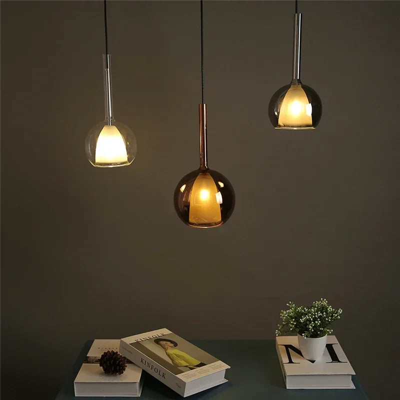 Modern nordic glass pendant light for decorative lighting
